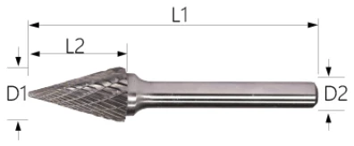 GENERAL CARBIDE ROTARY FILE<br>SHAPE: <em>SM</em>