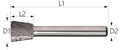 GENERAL CARBIDE ROTARY FILE<br>SHAPE: <em>SN</em>