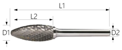 GENERAL CARBIDE ROTARY FILE<br>SHAPE: <em>SH</em>