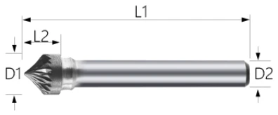 GENERAL CARBIDE ROTARY FILE<br>SHAPE: <em>SK</em>