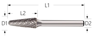 GENERAL CARBIDE ROTARY FILE<br>SHAPE: <em>SL</em>