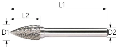 GENERAL CARBIDE ROTARY FILE<br>SHAPE: <em>SG</em>