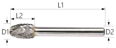 GENERAL CARBIDE ROTARY FILE<br>SHAPE: <em>SE</em>