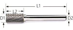 GENERAL CARBIDE ROTARY FILE<br>SHAPE: <em>SA</em>